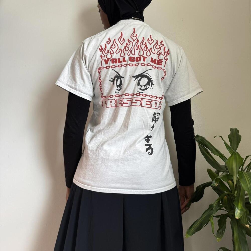 Y2K Vitriol "Y’all Got‎ Me Pressed" Anime Eye Graphic Tee - Picture 2 of 5